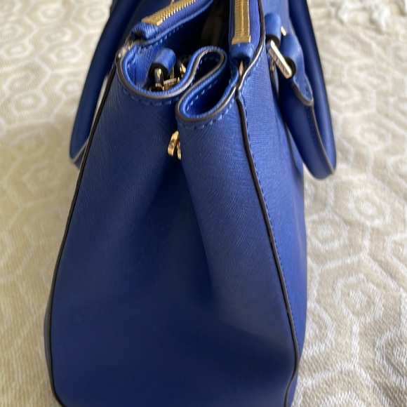 MICHAEL KORS SUTTON SAFFIANO LEATHER LARGE SATCHEL (Sapphire Blue) - Picture 7 of 9
